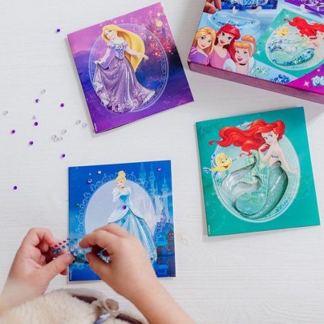 Set creativ DIY, felicitari cu slipici Disney Princess - poza 3