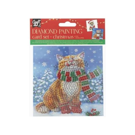 Set creativ DIY, felicitari de Craciun, pisicuta si catel - poza 1