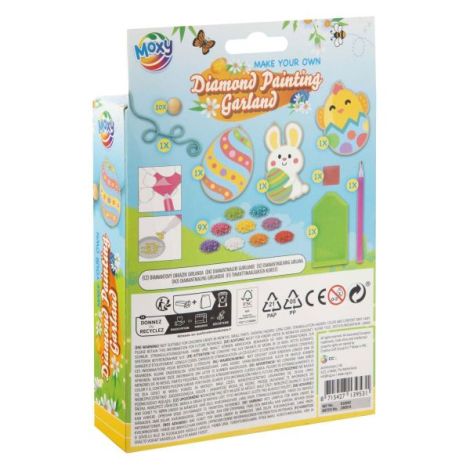 Set creativ DIY, Ghirlanda de Paste, cu tehnica diamond painting - poza 2