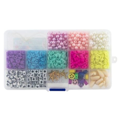 Set creativ DIY in cutie, 13 modele de margele de insirat - poza 1