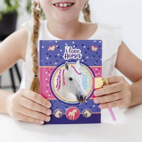 Set creativ DIY, Jurnalul meu cu diamante, Iubesc calutii, Totum - poza 5