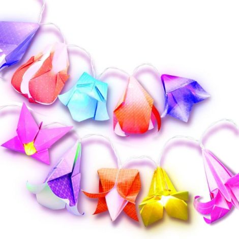 Set creativ DIY - Luminite cu flori origami - poza 2
