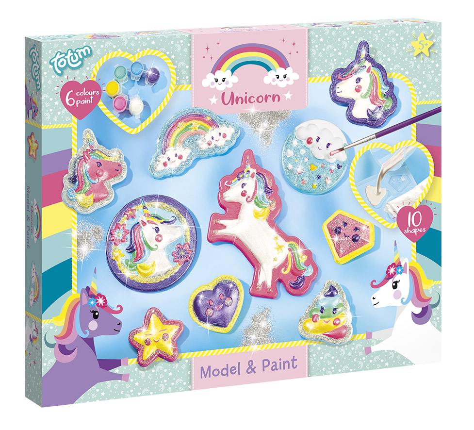 Set creativ DIY Modeleaza si picteaza unicorni