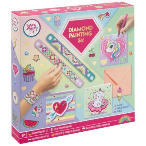 Set creativ DIY, Pictura cu diamante, Bratari si felicitari, Grafix - poza 1