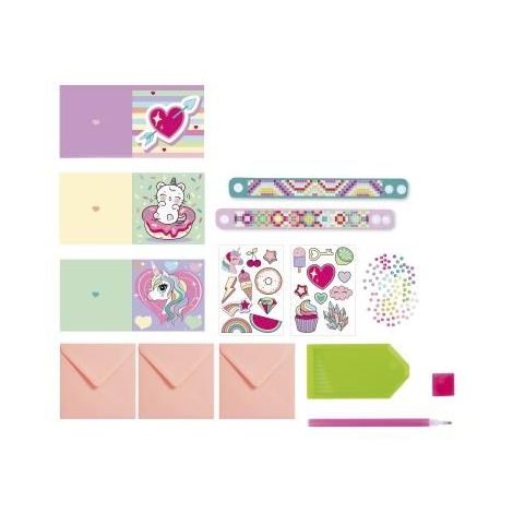 Set creativ DIY, Pictura cu diamante, Bratari si felicitari, Grafix - poza 3