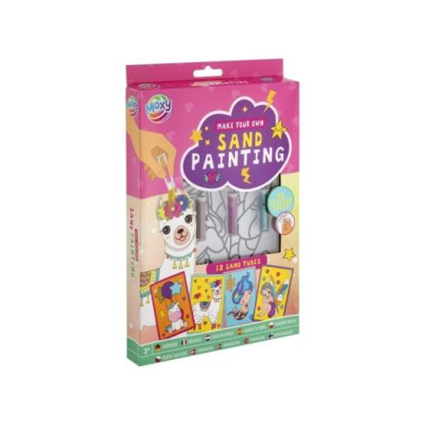 Set creativ DIY Pictura cu nisip si abtibilduri, Animale dragalase - poza 1