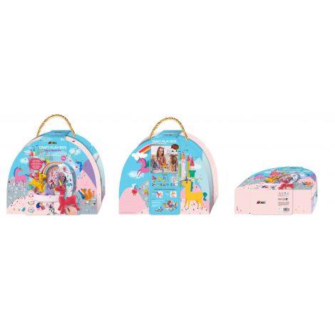 Set creativ DIY portabil - Lumea Fantastica a Unicornilor cu activitati de cusut, construit si joc de rol - poza 5