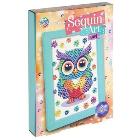 Set creativ DIY, Tablou cu paiete, bufnita - poza 1