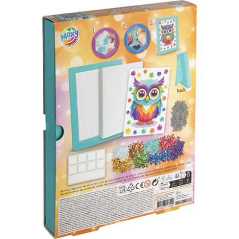 Set creativ DIY, Tablou cu paiete, bufnita - poza 2