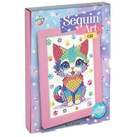 Set creativ DIY, Tablou cu paiete, pisicuta - poza 1