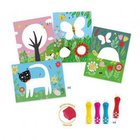 Set creativ Djeco, Bebe deseneaza cu buline - poza 2