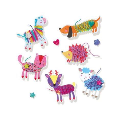 Set creativ - Imbraca animale cu ata - poza 4
