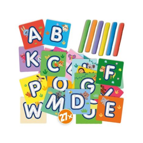 Set creativ - Invat literele, modeland plastilina - poza 2