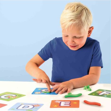 Set creativ - Invat literele, modeland plastilina - poza 3