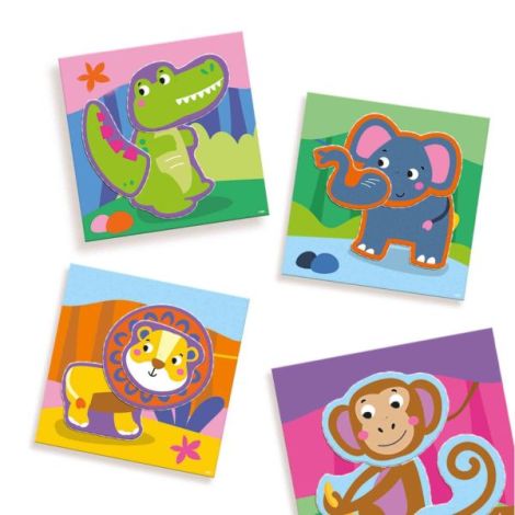 Set creativ - Invat sa decupez si sa lipesc, animale - poza 2