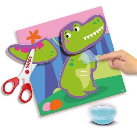 Set creativ - Invat sa decupez si sa lipesc, animale - poza 4