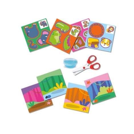 Set creativ - Invat sa decupez si sa lipesc, animale - poza 5