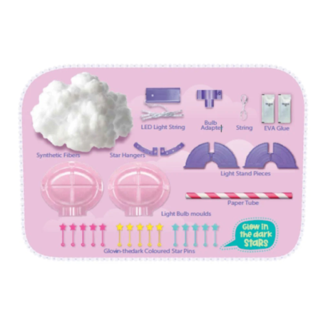Set creativ - Lampa nor pufoasa DIY - KidzMaker - poza 2