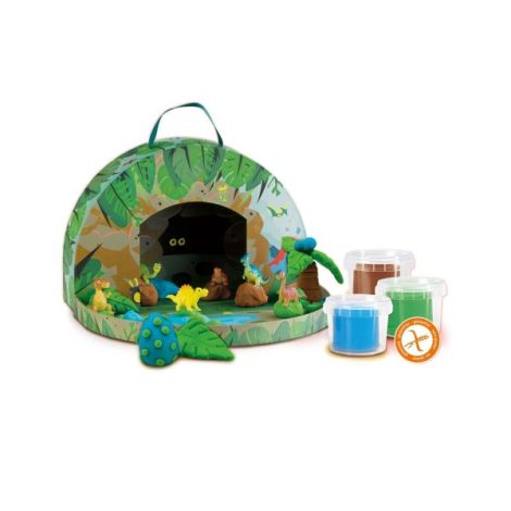 Set creativ - Lumea dinozaurilor din plastilina (geanta tematica) - poza 2
