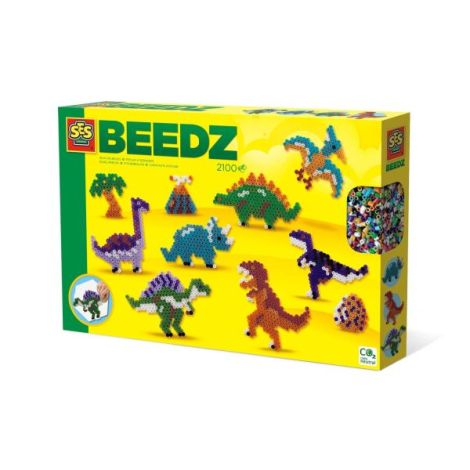 Set creativ - Margele de calcat cu Lumea dinozaurilor pentru copii - poza 1
