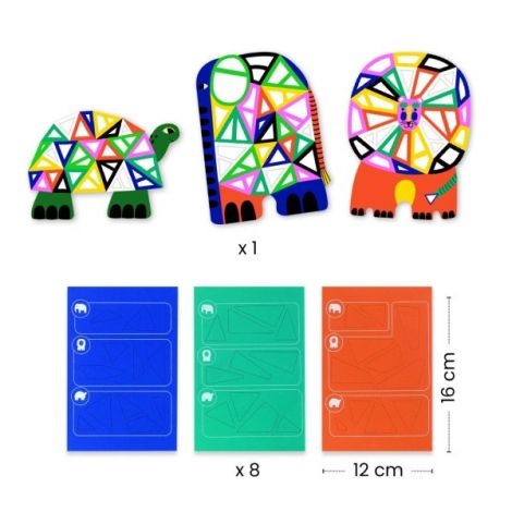 Set creativ mozaic Animale, Djeco - poza 4