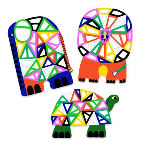 Set creativ mozaic Animale, Djeco - poza 5