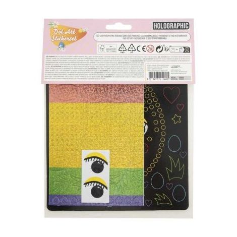Set creativ Mozaic cu abtibilduri holografice, Dot Art, cu tematica Paste, pui - poza 2