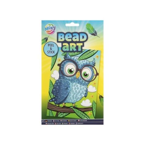 Set creativ, Mozaic cu margele Dezlipeste si lipeste, Bead Art, bufnita, A5 - poza 1