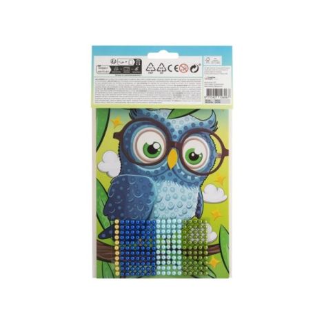 Set creativ, Mozaic cu margele Dezlipeste si lipeste, Bead Art, bufnita, A5 - poza 2