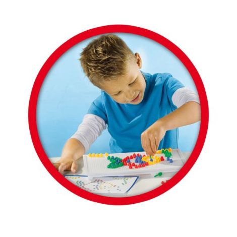 Set creativ mozaic - Tabla de jucarie mozaic cu pini colorati - poza 3