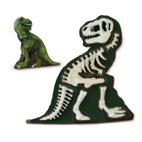 Set creativ mulaj si pictura - T-rex cu schelet fotoluminescent - poza 2