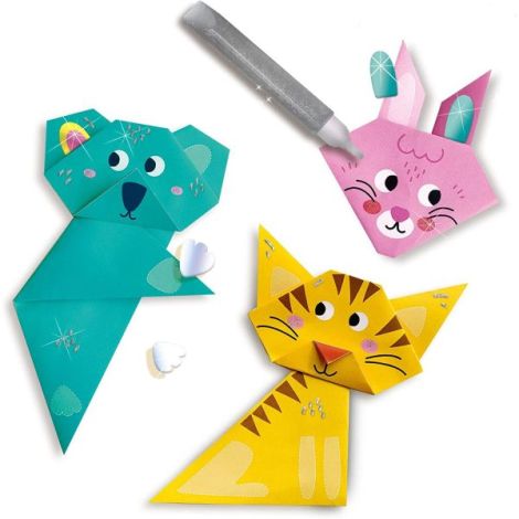 Set creativ - Origami cu pene si sclipici - poza 3