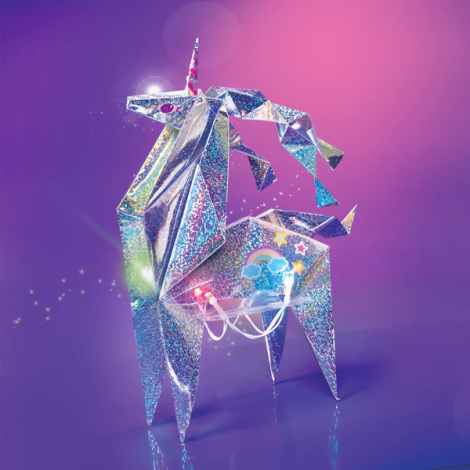 Set creativ - Origami holografic Unicorn cu iluminare - poza 3