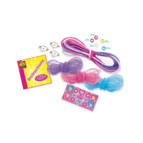 Set creativ pentru copii - Bratari cu margele, sclipici si accesorii decorative - poza 3