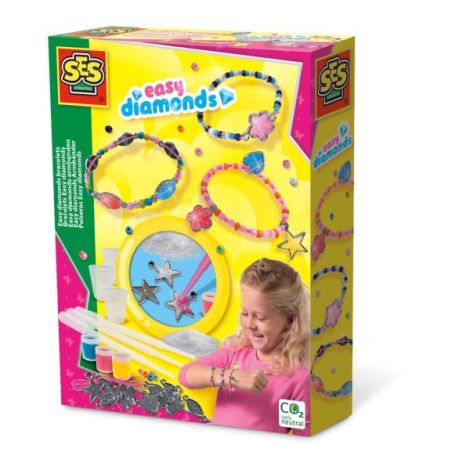 Set creativ pentru copii - - Bratari cu margele si diamante - poza 1