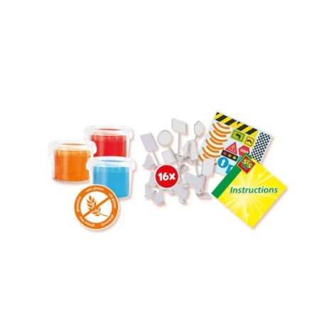 Set creativ pentru copii cu plastilina si semne de circulatie - poza 2