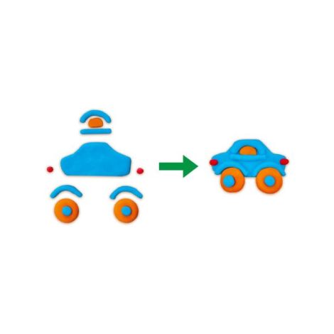 Set creativ pentru copii cu plastilina si semne de circulatie - poza 4