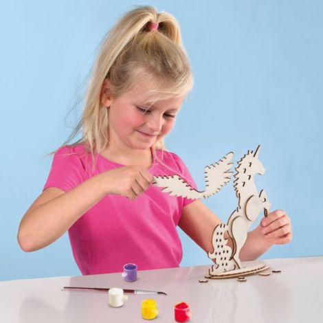 Set creativ pentru copii cu suport de bijuterii cu unicorn si sclipici - poza 4