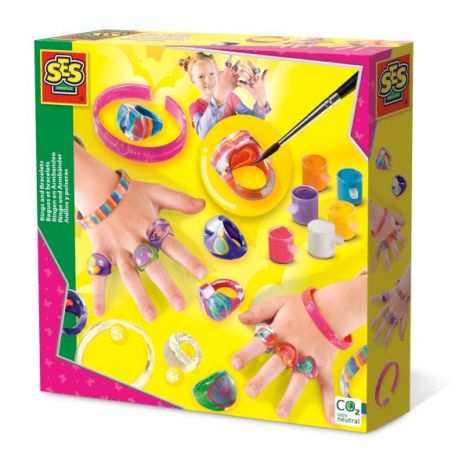 Set creativ pentru copii - Inele si bratari de decorat - poza 1
