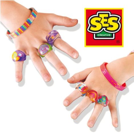Set creativ pentru copii - Inele si bratari de decorat - poza 2