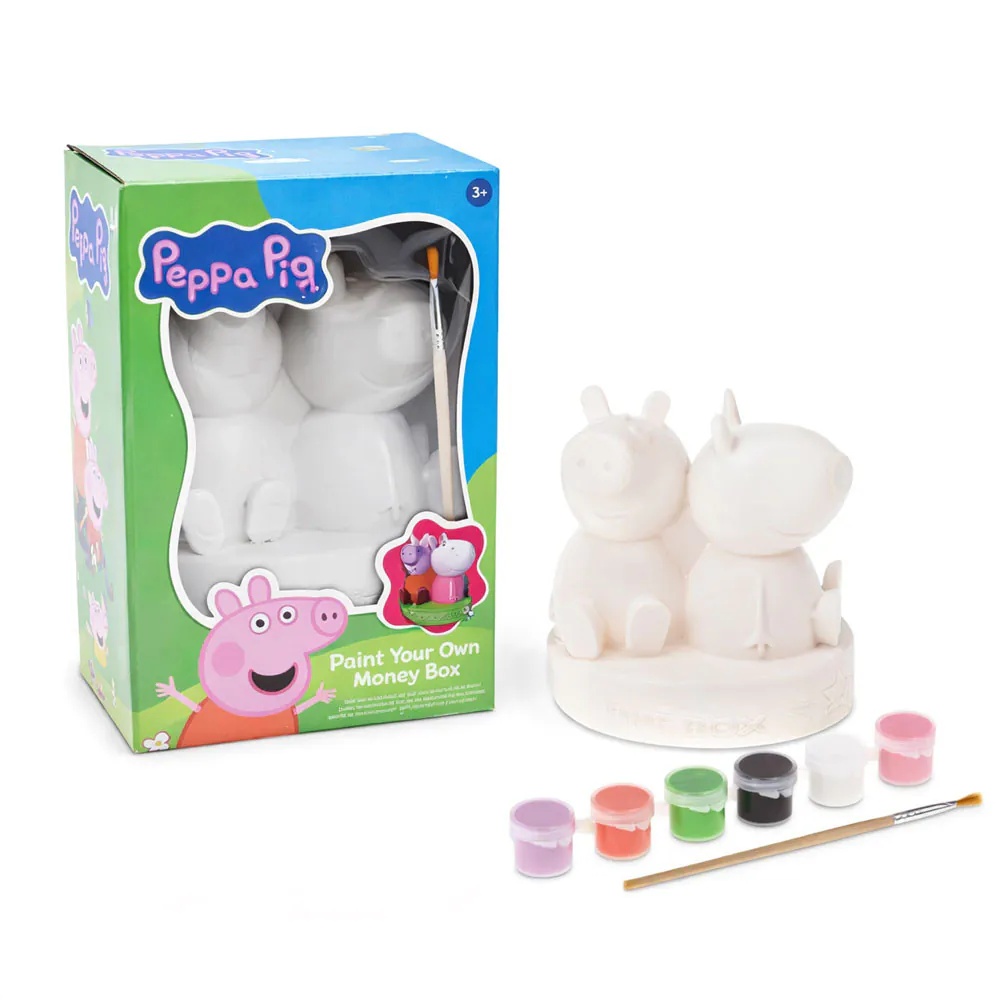 Set creativ Peppa Pig Pusculita 3D de Colorat cu Pensula si 6 Culori - poza 1