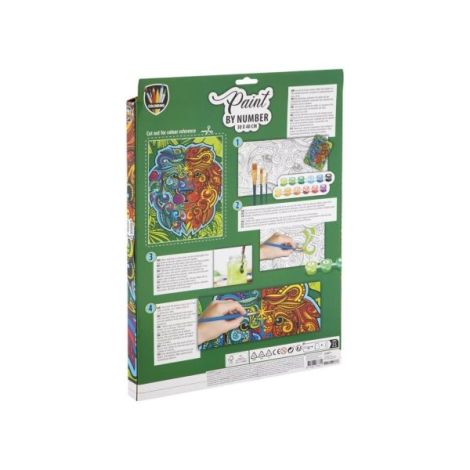 Set creativ, Picteaza pe numere, Canvas Leu, Grafix - poza 2