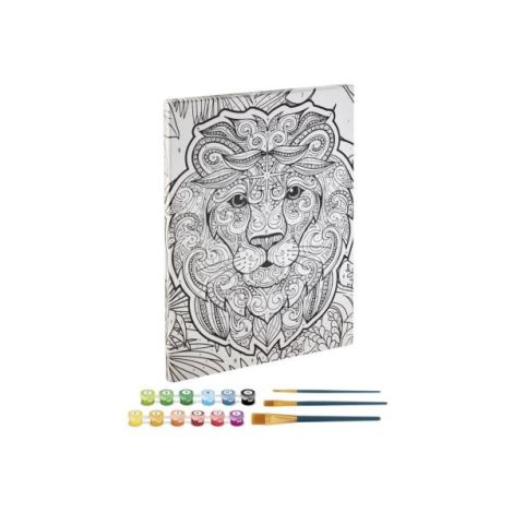 Set creativ, Picteaza pe numere, Canvas Leu, Grafix - poza 3