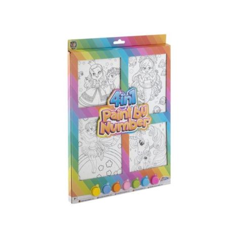 Set creativ Picteaza pe numere pentru fete, 4 in 1 - poza 1