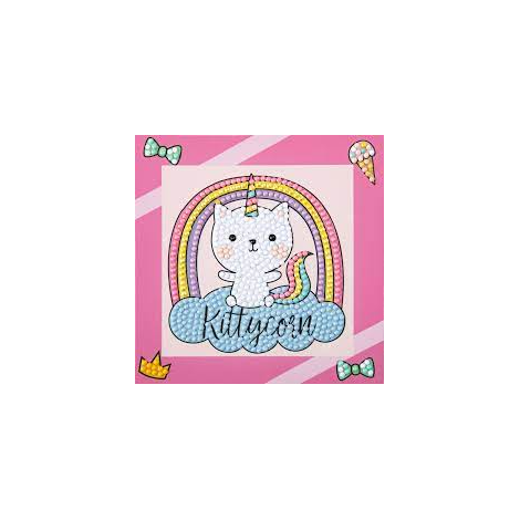 Set creativ pictura cu diamante - Kittycorn- pisica unicorn - poza 2