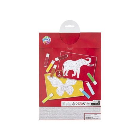 Set creativ Pictura cu nisip pe numere, Elefant, A4 - poza 2