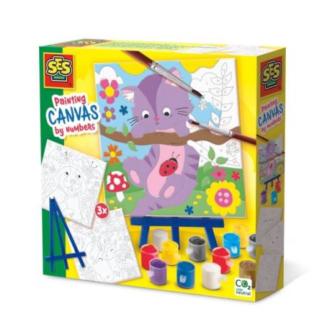 Set creativ - Pictura pe numere Animale de companie (3 panze) - poza 1