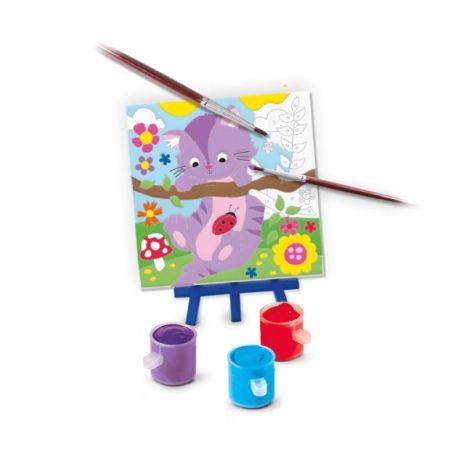 Set creativ - Pictura pe numere Animale de companie (3 panze) - poza 3