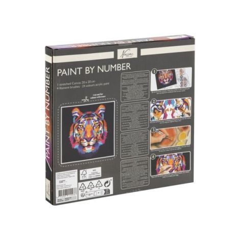 Set creativ, Pictura pe numere, canvas, Tigru, Fine Art, Nassau - poza 2