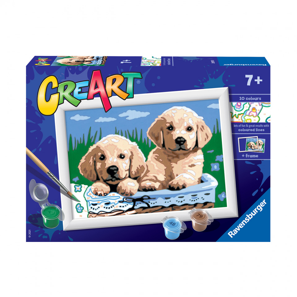 Set creativ Pictura pe numere Ravensburger Catelusi